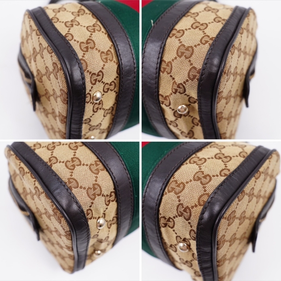AZ15❤️ GUCCI Monogram Vintage Web mini Boston - Picture 12 of 15